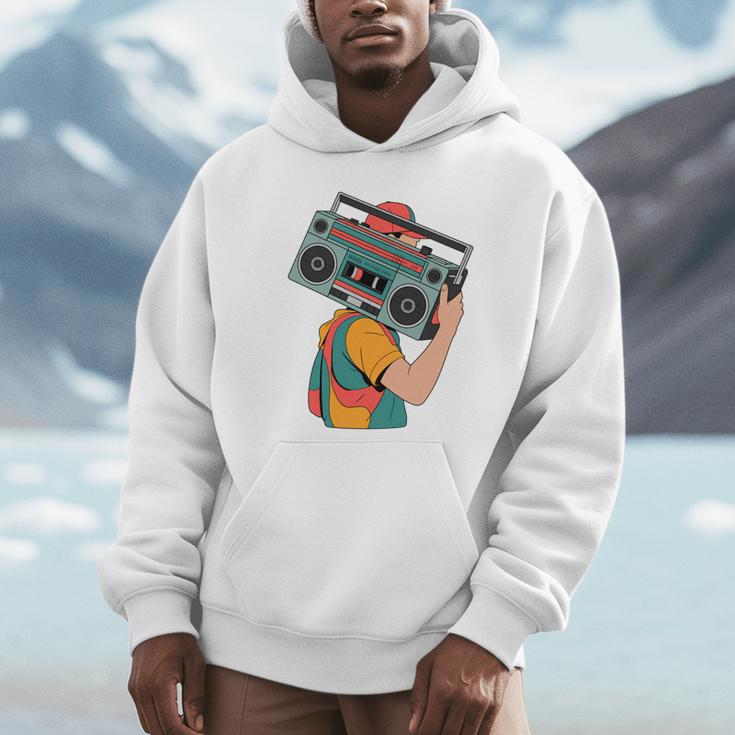 Retro 90s Boombox Nostalgia Party For Music Lovers Men Women Unisex Hoodie