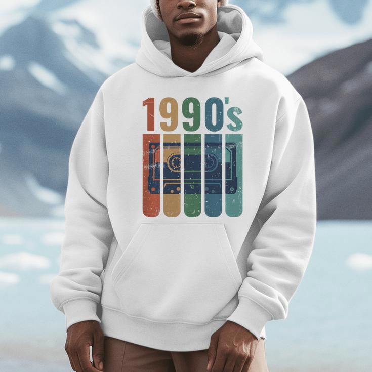 Retro Nineties Style Audio Tape Nostalgia Year 1990 Premium Tri-Blend Unisex Hoodie