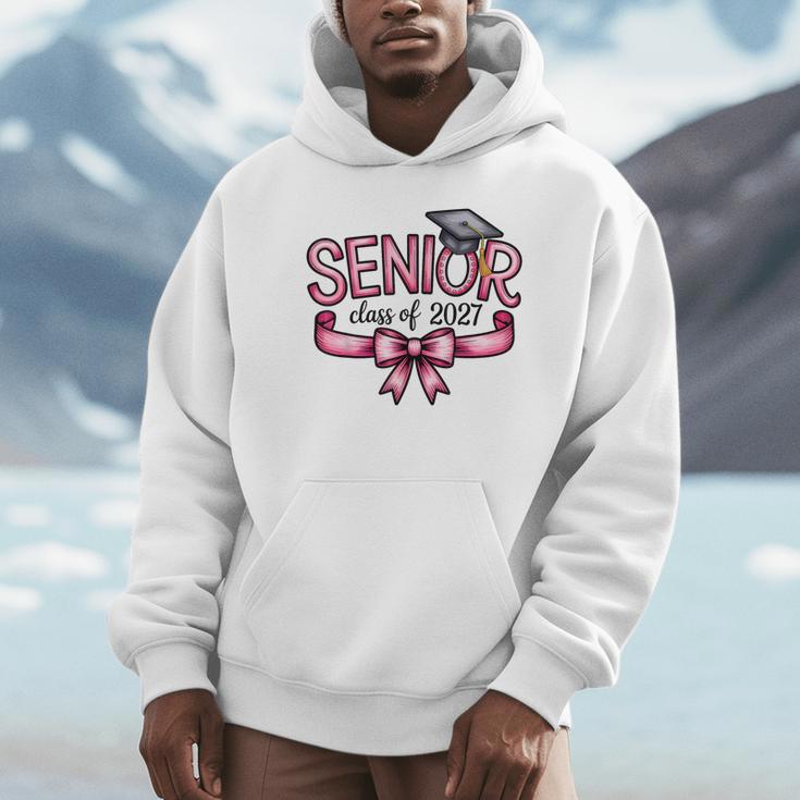Senior Class Of 2027 Coquette Pink Bow Graduation 2027 Women Unisex Hoodie