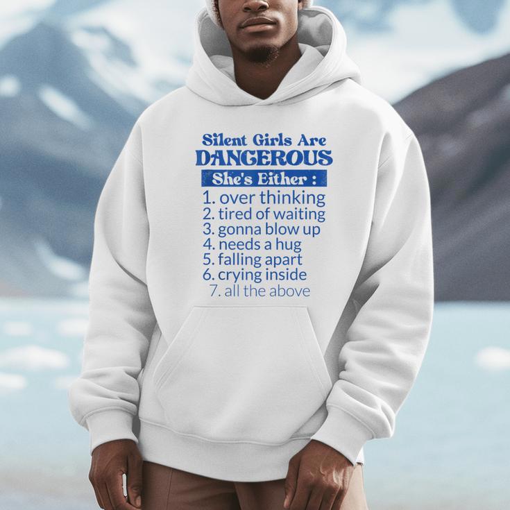 Silent Girls Are DangerousFor Quiet Introvert Girl Unisex Hoodie Silent Girls Are DangerousFor Quiet Introvert Girl Unisex Hoodie