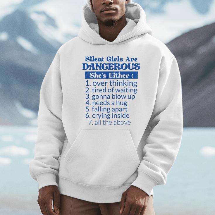 Silent Girls Are DangerousFor Quiet Introvert Girl Unisex Hoodie Silent Girls Are DangerousFor Quiet Introvert Girl Unisex Hoodie