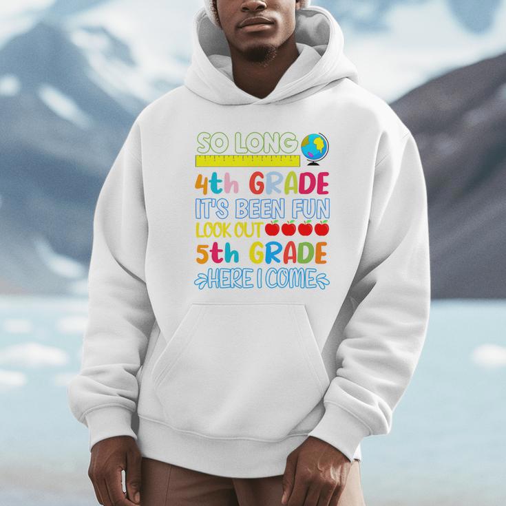 So Long 4th Grade Here I Come Graduation 5th Grade Kids Tee Premium Unisex Hoodie