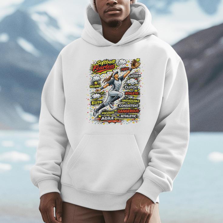 Softball Outfielder Best Traits Brave Retro Comic Book Art Premium Tri-Blend Unisex Hoodie Softball Outfielder Best Traits Brave Retro Comic Book Art Premium Tri-Blend Unisex Hoodie