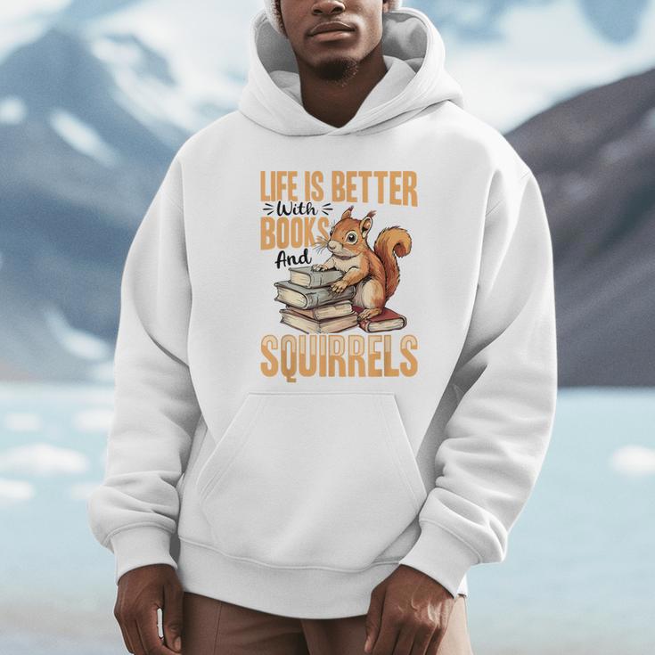 Squirrel Animal Life Is Better With Books And a Unisex Hoodie