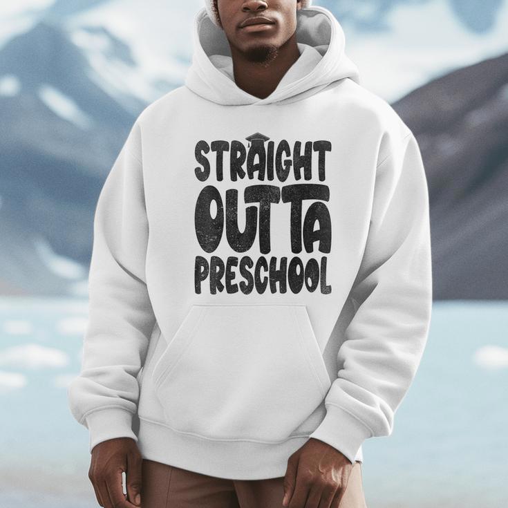 Straight Outta Preschool Graduation Cap Gown 2022 Cute Unisex Hoodie