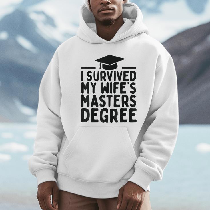 I Survived My Wife's Masters Degree Graduation Class Of 2025 Unisex Hoodie