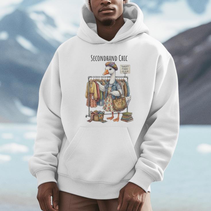 Thrifting Goose Vintage Fashion Book Lover Unisex Hoodie