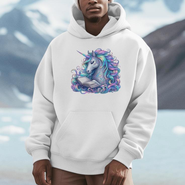 Unicorn Reading For Book Lovers Readers Unisex Hoodie Unicorn Reading For Book Lovers Readers Unisex Hoodie