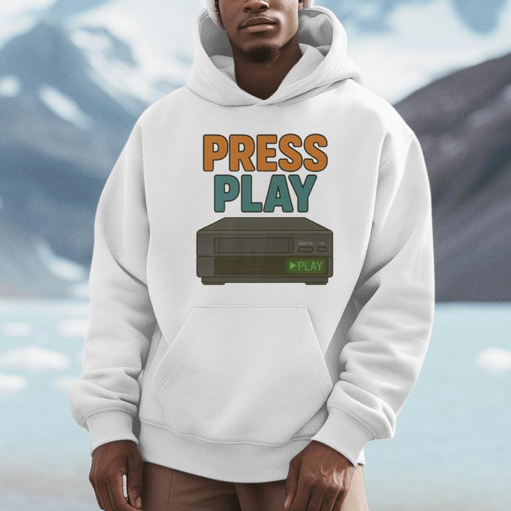 VHS Cassette Retro Analog Nostalgia Theme Premium Unisex Hoodie VHS Cassette Retro Analog Nostalgia Theme Premium Unisex Hoodie