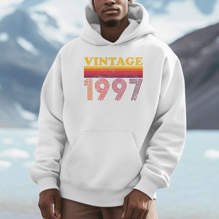 Vintage 1997 Retro Style 90's Born Nostalgia Vibes Birthday Premium Tri-Blend Unisex Hoodie