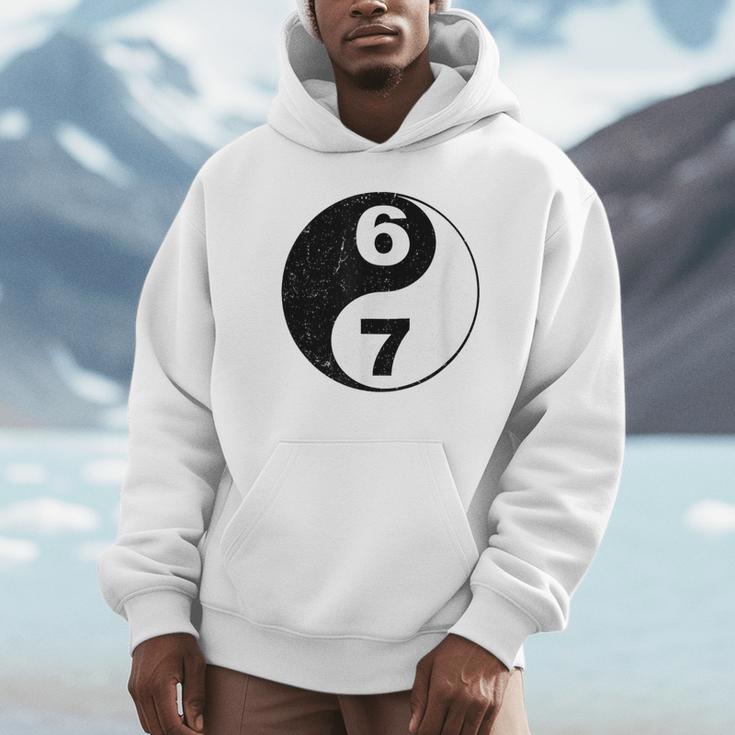 Vintage 6 7 Yin Yang Namaste Six Seven Nostalgia Unisex Hoodie