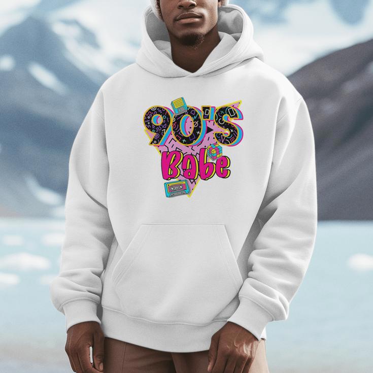 Vintage 90's Babe Party Back To 90s Cassette Nostalgia Premium Tri-Blend Unisex Hoodie