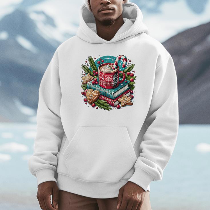 Vintage Cozy Winter Hot Cocoa Books Gingerbread Book Lovers Unisex Hoodie Vintage Cozy Winter Hot Cocoa Books Gingerbread Book Lovers Unisex Hoodie