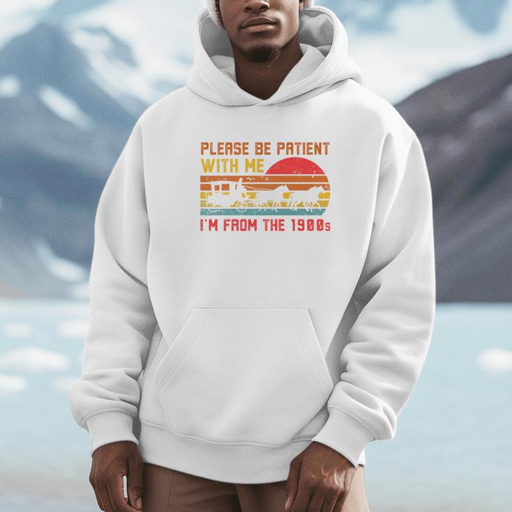 Vintage Retro Please Be Patient With Me I'm From The 1900s Premium Unisex Hoodie