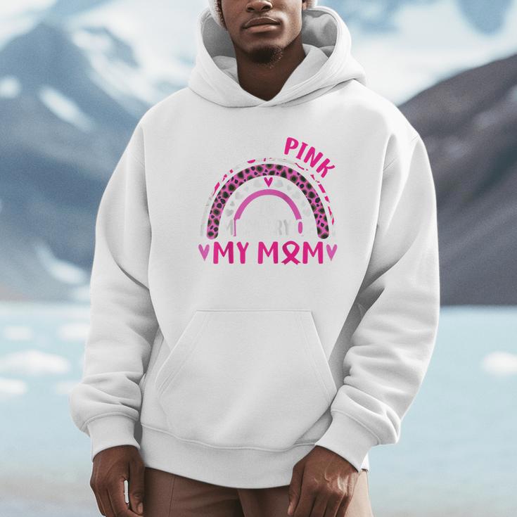 I Wear Pink In Memory Of My Mom Breast Cancer Awareness Raglan Baseball Tee Unisex Hoodie