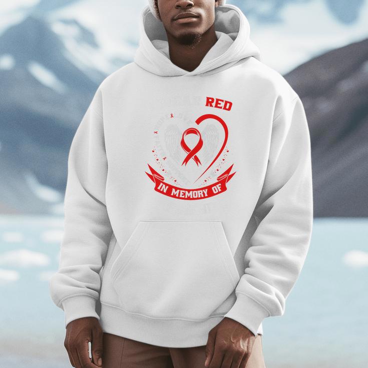 I Wear Red In Memory Of Friend Heart Disease Awareness Month Premium Unisex Hoodie I Wear Red In Memory Of Friend Heart Disease Awareness Month Premium Unisex Hoodie