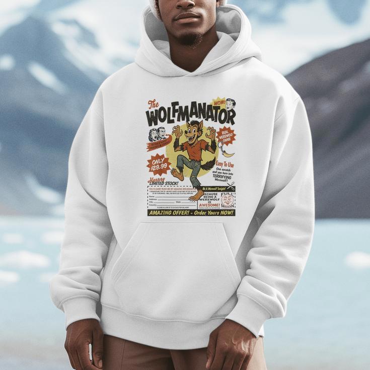 Werewolf Wolfmanator Nostalgia Vintage Halloween Unisex Hoodie Werewolf Wolfmanator Nostalgia Vintage Halloween Unisex Hoodie