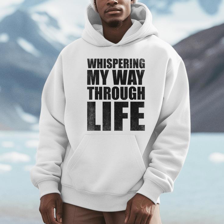 Whispering My Way Through Life Sayings For Introverts Unisex Hoodie Whispering My Way Through Life Sayings For Introverts Unisex Hoodie