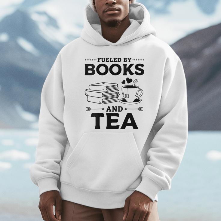 Women's Fueled By Books And Tea Book Lover Bookworm Reading Books Unisex Hoodie Women's Fueled By Books And Tea Book Lover Bookworm Reading Books Unisex Hoodie