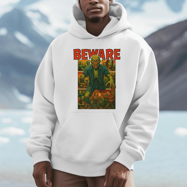 Zombie Tee Horror Movie Poster Vintage Comic Book Graphic Premium Unisex Hoodie Zombie Tee Horror Movie Poster Vintage Comic Book Graphic Premium Unisex Hoodie