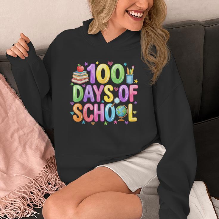 100 Days Of School Book Pencil Teachers Girls Kids 100th Day Unisex Hoodie
