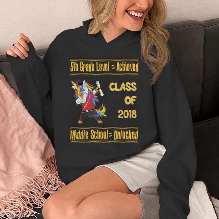 5th Grade Graduation Shirt Dabbing Unicorn Boys Class 2018 Unisex Hoodie