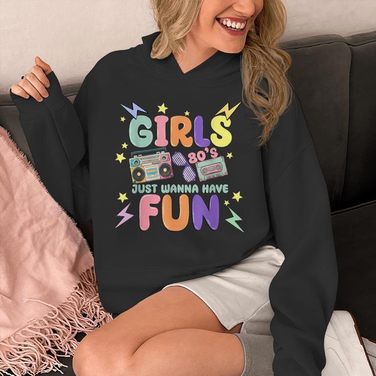 80's Girls Just Wanna Have Fun Nostalgia 1980s Unisex Hoodie 80's Girls Just Wanna Have Fun Nostalgia 1980s Unisex Hoodie