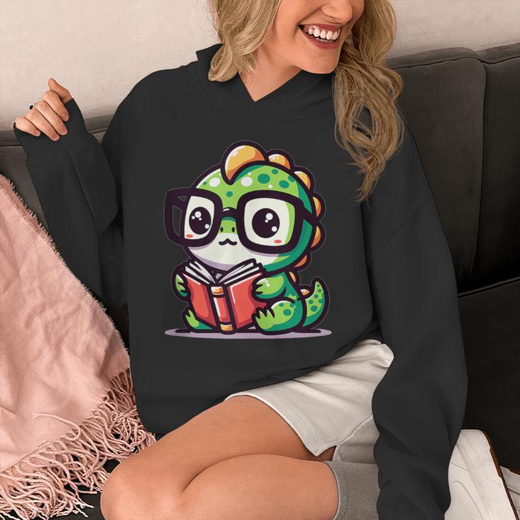 Adorable Book Lover Iguana With Reading Glasses Cute Unisex Hoodie