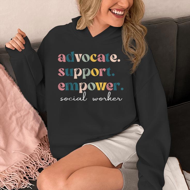 Advocate Support Empower Cute Social Worker Graduation MSW Unisex Hoodie