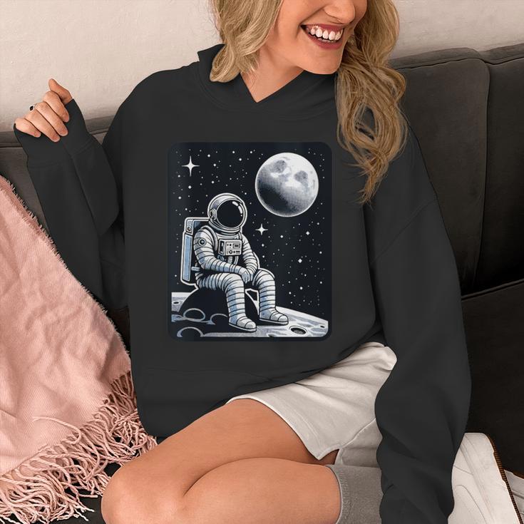 Aesthetic Spaceman Astronaut On The Moon Space Introvert Unisex Hoodie