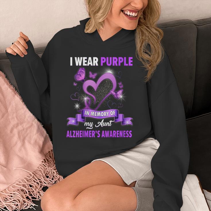 Alzheimer's Awareness I Wear Purple In Memory Of My Aunt Unisex Hoodie Alzheimer's Awareness I Wear Purple In Memory Of My Aunt Unisex Hoodie