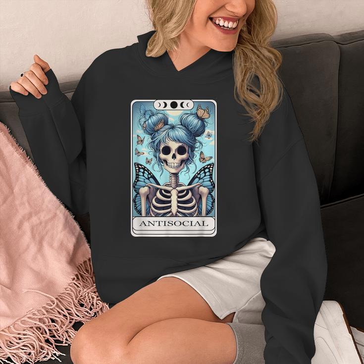 Antisocial Butterfly Tarot Card Introvert Women Stay Home Unisex Hoodie