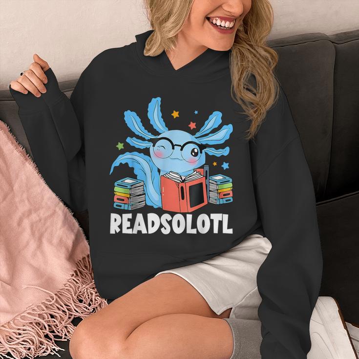 Axolotl Read Book Kawaii Reading Books For Men Women Unisex Hoodie