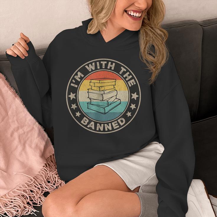 Im With The Banned Book Readers Retro Librarians Teachers Unisex Hoodie