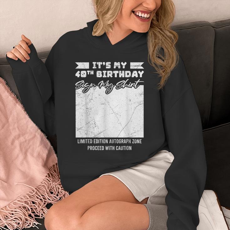 Birthday It's My 40th Birthday Guest Book Birthday Party Unisex Hoodie
