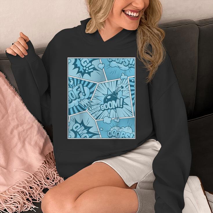 Blue Comic Book Blue Graphic Unisex Hoodie