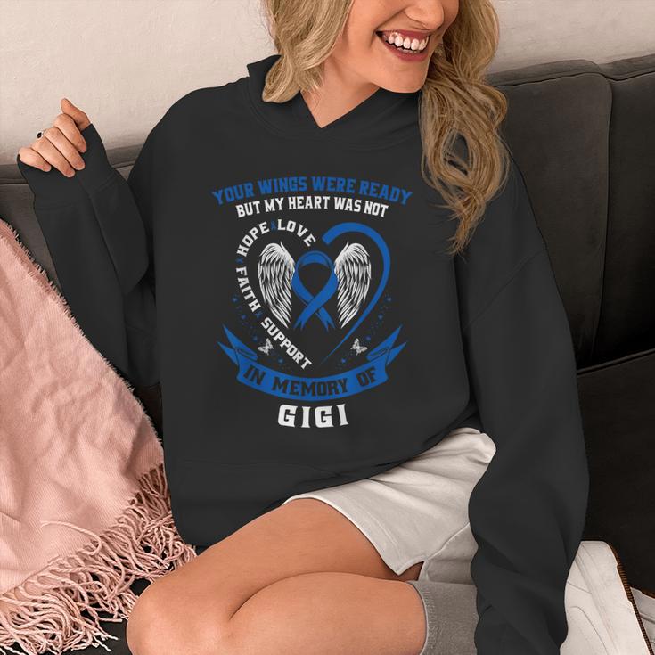 Blue In Memory Of Gigi Colon Cancer Awareness Memorial Unisex Hoodie