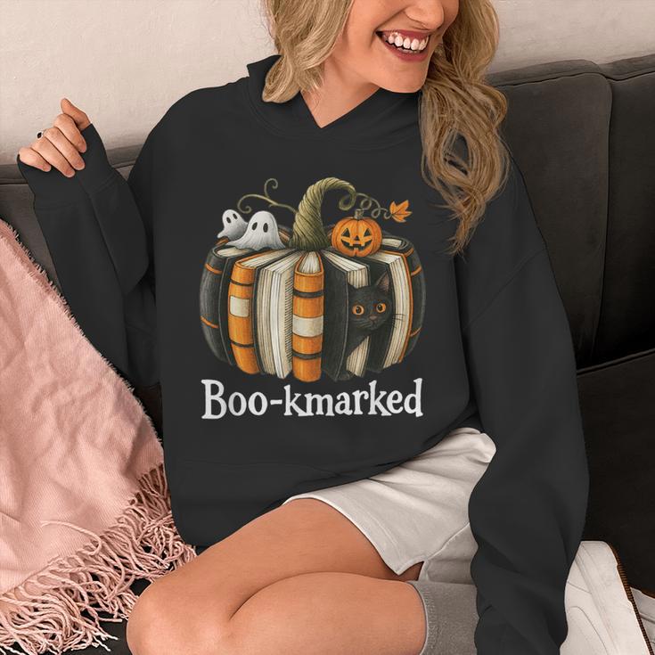 Boo-Kmarked Fall Pumpkin Books Halloween Teacher Teaching Unisex Hoodie Boo-Kmarked Fall Pumpkin Books Halloween Teacher Teaching Unisex Hoodie