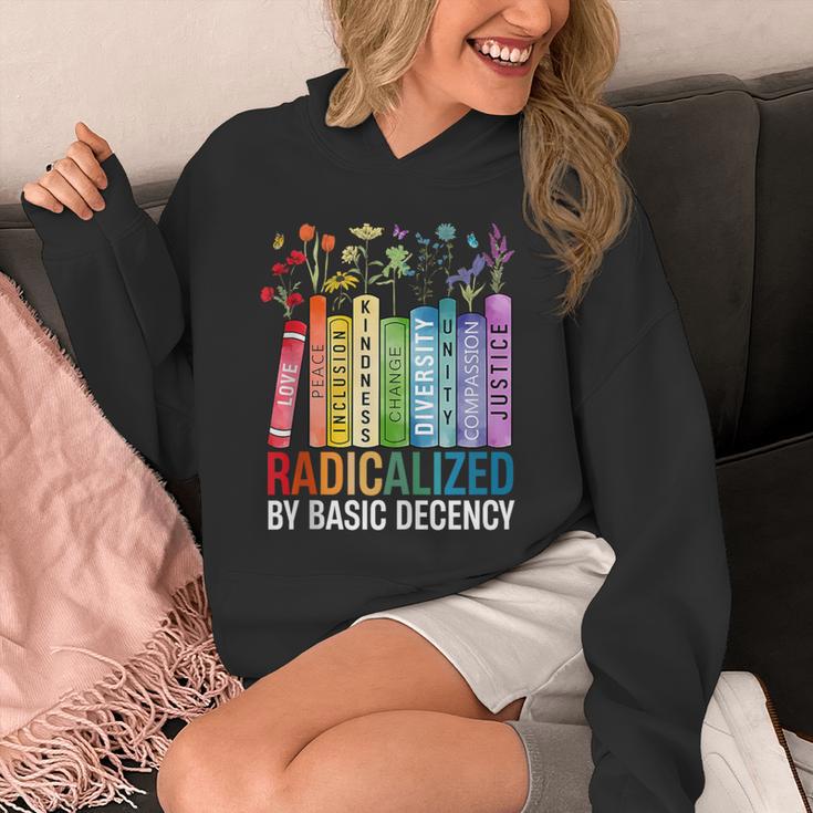 Book Flower Radicalized By Basic Decency Feminist Lgbt Unisex Hoodie