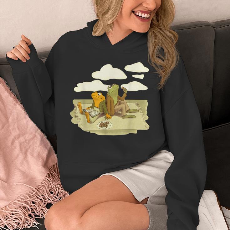 Book Frog Toad Vintage Book Frog Book Frog Reading Book Unisex Hoodie