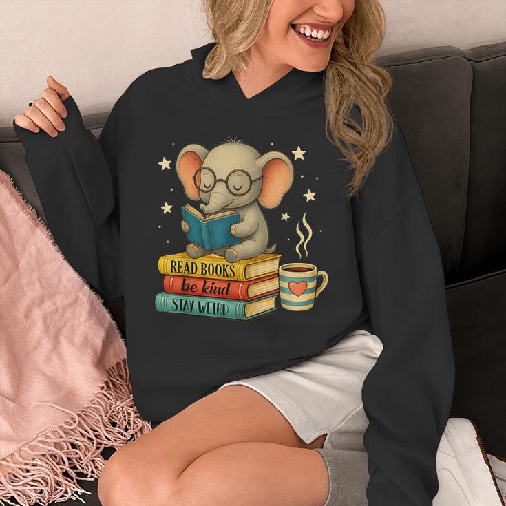 Book Lover Elephant Reading Books Library Read Books Be Kind Unisex Hoodie Book Lover Elephant Reading Books Library Read Books Be Kind Unisex Hoodie