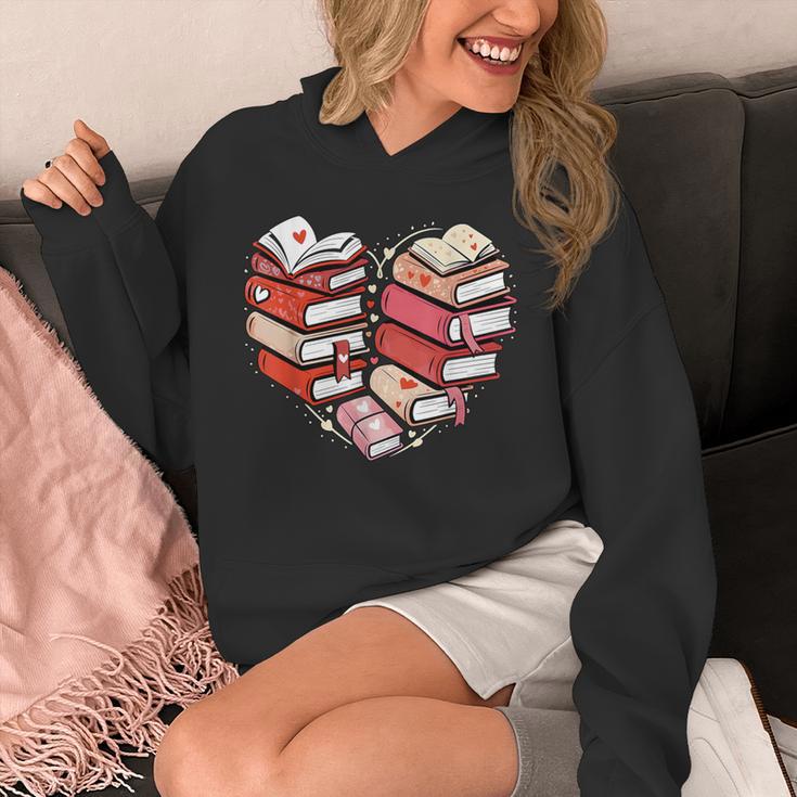 Book Lover Heart Shape Reading Librarian Valentine Men Women Unisex Hoodie