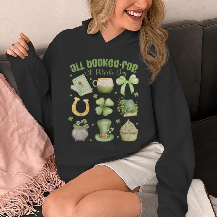 ALL Booked For St Patricks Day Bookish Leprechaun Bookworm Unisex Hoodie