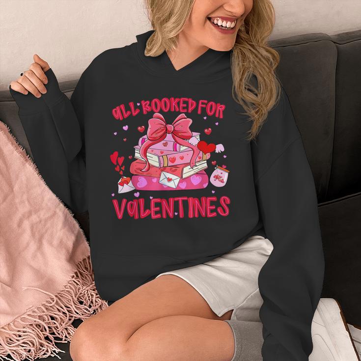 All Booked For Valentines Coquette Bow Book Valentine Day Unisex Hoodie