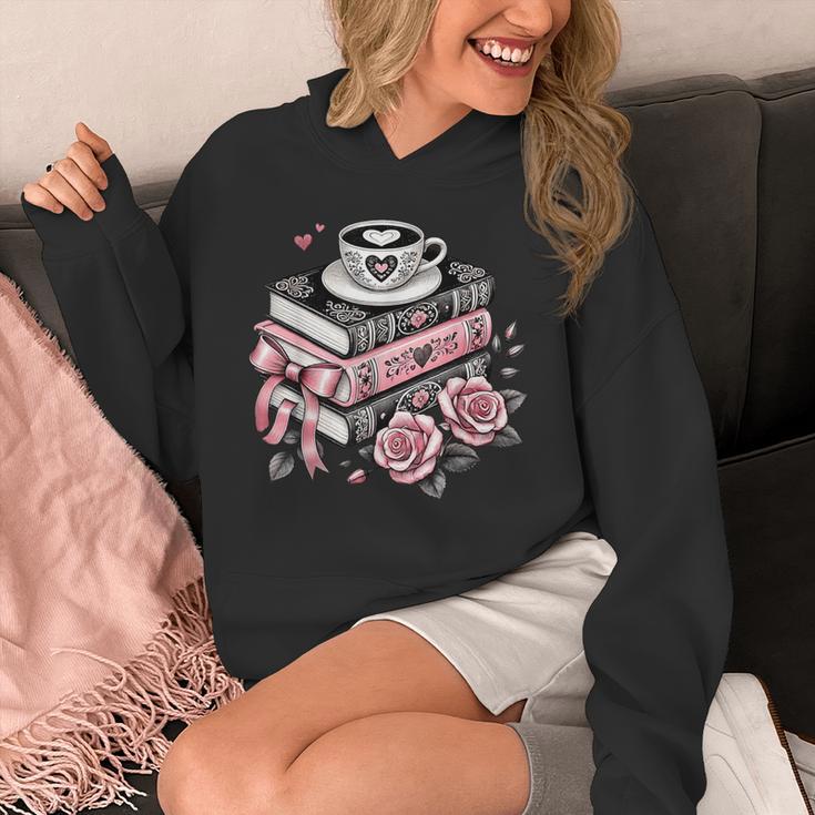All Booked For Valentine's Coquette Bow Books Teacher Girly Unisex Hoodie