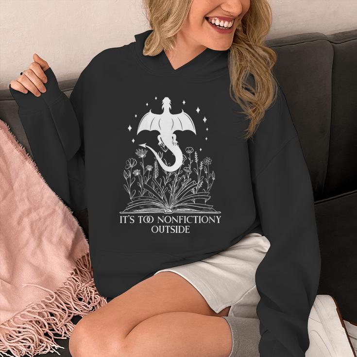 Bookish Dragon Book Club Reading Its Too Nonfictiony Outside Unisex Hoodie Bookish Dragon Book Club Reading Its Too Nonfictiony Outside Unisex Hoodie