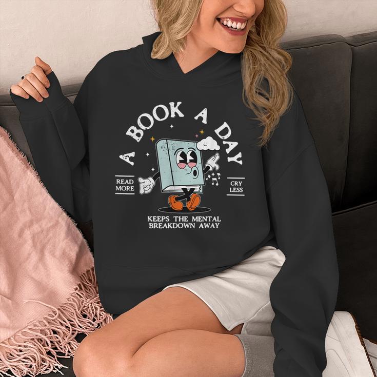 Bookish Mental Health Book A Day Retro Read More Book Unisex Hoodie Bookish Mental Health Book A Day Retro Read More Book Unisex Hoodie