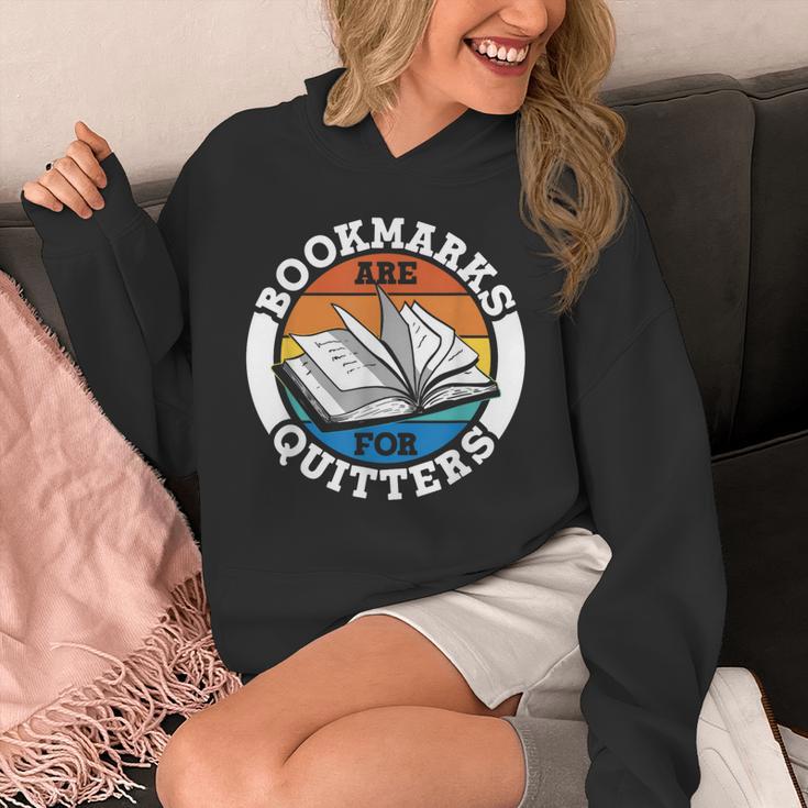 Bookmarks Are For Quitters Reader Read Book Reading Unisex Hoodie