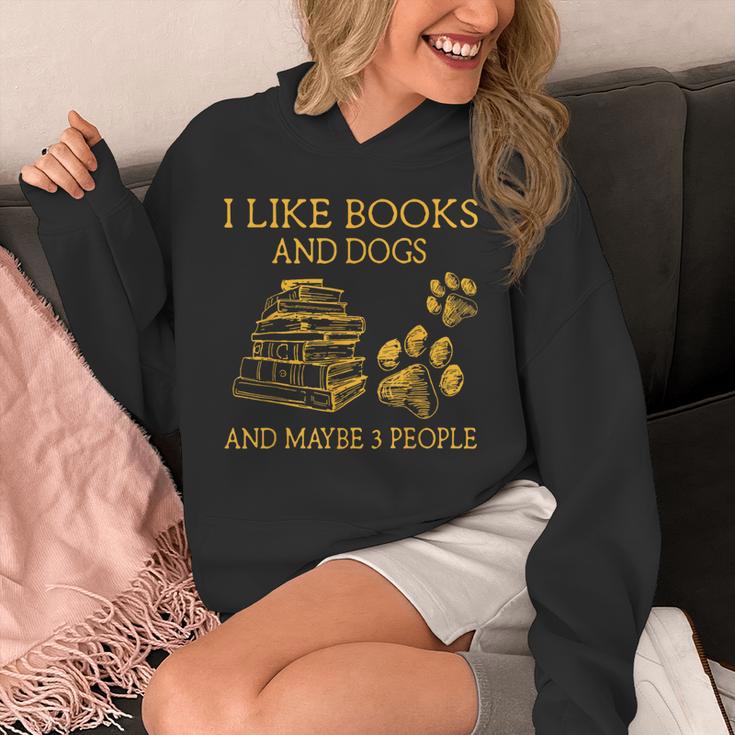 I Like Books And Dogs And Maybe 3 People Book Dog Lovers Men Women Unisex Hoodie I Like Books And Dogs And Maybe 3 People Book Dog Lovers Men Women Unisex Hoodie