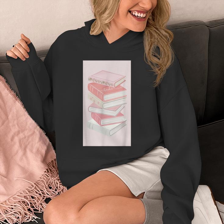 Books Flowers Art Flower Stack Pastel Feminine Unisex Hoodie Books Flowers Art Flower Stack Pastel Feminine Unisex Hoodie